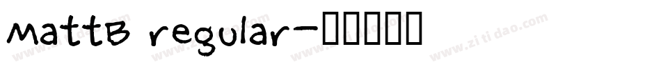 MattB regular字体转换